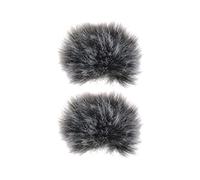 ECSiNG 2 UNIDS Micrófono de Solapa Parabrisas Muff Lavalier Muff Pin-on Furry Micrófono Muff A Prueba de Viento para Micrófono de 5-10 Mm de Diámetro Entornos Interiores Al Aire Libre