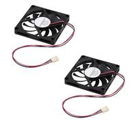 ECSiNG 2 Ventiladores de Refrigeración CC Sin Escobillas 8010 de 3 Pines 12 V/0,13 A 80 × 80 × 10 Mm para CPU