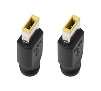 ECSiNG 2 x Unidades Adaptador de Enchufe Hueco Hembra A Conector Cuadrado de CC de 5,5 X 2,1 Mm Compatible con IBM Y Compatible con Lenovo.