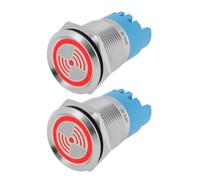 ECSiNG 2 Zumbadores LED Intermitentes de 12 V Y 19 Mm Resistentes Al Agua para Panel de Control Eléctrico