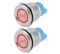 ECSiNG 2 Zumbadores LED Intermitentes de 12 V Y 22 Mm Resistentes Al Agua para Panel de Control Eléctrico.