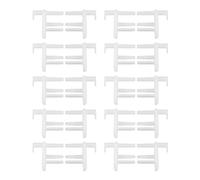 ECSiNG 20 Clips de Extremo Izquierdo y Derecho SE910411 para Ventana, Accesorios Ocultos para Coche, 28 x 26 mm, plástico ABS, Color Blanco