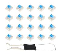 ECSiNG 20 interruptores de teclado mecánicos azules de 3 pines compatibles con teclado mecánico MX RGB para juegos, diseño a prueba de polvo