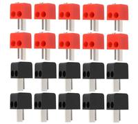ECSiNG 20 Juego de Conectores de Altavoz de 2 Pines Adaptador de Enchufe DIN Conector de Cable de Altavoz para Equipos de Audio Y Vídeo con Tornillo Rojo Y Negro