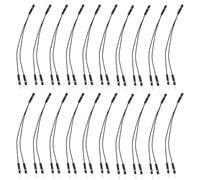 ECSiNG 20 Piezas Cable Plano Du-pont con Paso de 2,54 Mm Conector Hembra Simple A Macho Doble Puente para Placa Base Diodo Emisor de Luz Interruptor de Caja de Computadora Botones Reinicio Energía
