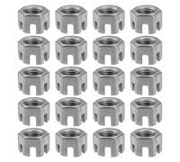 ECSiNG 20 Piezas Tuercas Hexagonales Ranuradas M14 X 1,5 Mm de Acero Al Carbono de Grado 4,8 para La Industria Mecánica Garajes Muebles para El Hogar Y Sujetadores