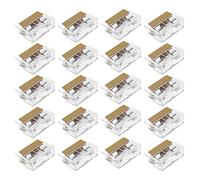 ECSiNG 20 portafusibles PCB con 20 terminales dobles de cubierta transparente de 250 V 6 A 5 x 20 mm, fusible de montaje en panel PCB, paso de pin de 23,5 mm