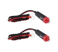 ECSiNG 2Pcs 10A Conector Macho Encendedor de Cigarrillos de Coche Cable Conector de 6V 12V 24V para Inversor de Coche Bomba de Aire Taza Eléctrica