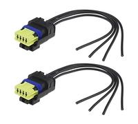 ECSiNG 2Pcs Cable de Bomba de Combustible para Coche Conector de Arnés de Cables 4 Pines 8201348602 15cm Conector de Sensor de Tanque de Bomba de Combustible Piezas de Repuesto Automotrices
