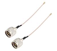 ECSiNG 2pcs Conector n Macho a u.FL ipex1 umc rg316 Cable Pigtail 10 cm 6 GHz Compatible con Meshtastic
