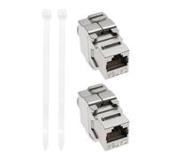 ECSiNG 2PCS Conectores de Red Blindados RJ45 Cat.6a 10 GBit/s 500 MHz 41,2x26,7x17,8mm Conector de Cable de Instalación Conector Ethernet Blindado Cat.6a