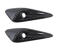 ECSiNG 2pcs Cubierta Protectora para Cámara Lateral de Señal de Coche Compatible con Tesla Model Y Y Model 3 2024 HW4.0 163 X 54 Mm Patrón de Fibra de Carbono Brillante