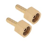 ECSiNG 2pcs Latón Como Conector Manguera 3/8 BSP A 1/4 RH Con Tuerca De Cola Para Regulador De Soldadura Medidor Flujo Conector Manguera Para Gas Butano Regulador De Gas Propano