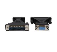 ECSiNG 2X Adaptadores Serie DB9 Hembra de 9 Pines A DB25 Macho de 25 Pines para Computadoras Cámaras Digitales E Impresoras de Códigos de Barras.