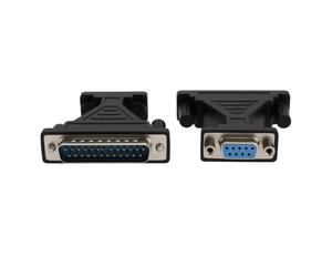 ECSiNG 2X Adaptadores Serie DB9 Hembra de 9 Pines A DB25 Macho de 25 Pines para Computadoras Cámaras Digitales E Impresoras de Códigos de Barras.