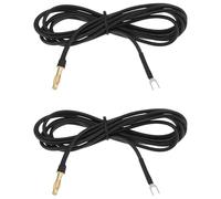 ECSiNG 2X Cable de Tierra para Tocadiscos 1,8 m 18 awg Banana a Horquilla u Compatible con Technics SL-B92 SL-B250 SL-BD1 SL-BD2 SL-QD2 SL-QD3