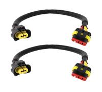 ECSiNG 2X Conector de Arnés de Cables de Contacto para Luz Antiniebla de Coche Conector Hembra de 4 Pines A Conector Hembra H11 1383157080 1612435580