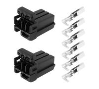 ECSiNG 2X Conector Macho Multibloqueo de 3 Cables con Terminales 73153-96BK 174921-2 Compatible con Har-Ley Davidson