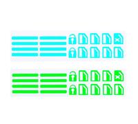 ECSiNG 2X Pegatinas Luminosas para El Interruptor de La Puerta Y La Ventana del Interior del Coche Accesorios Compatible con La Mayoría de Los Modelos