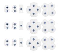ECSiNG 3 Juegos de Almohadillas de Botón Conductoras de Repuesto Compatible con PS4 Controlador JD M-030 JD M-040 Almohadilla de Botón Adhesiva Conductora de Silicona Transparente