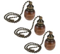 ECSiNG 3 Piezas Cadena de Extensión para Ventilador de Techo de Madera Decorativa 3,9x2,3cm Bronce 12 Pulgadas 30cm Juego de Cadenas para Lámpara de Techo Ventilador