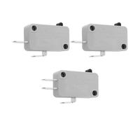 ECSiNG 3 Piezas Interruptor de Enclavamiento de Puerta de Horno Microondas 16 A 125/250 V Contacto Plateado 2 Interruptores de Seguridad Normalmente Abiertos Y 1 Pie de Inserción