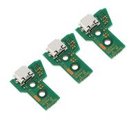 ECSiNG 3 Piezas JDS-040 Placa de Interfaz de Repuesto Conjunto de Puerto de Carga Compatible con PS4 Pro Pieza de Reparación Adaptador Micro USB Cargador Módulo Conector de Placa