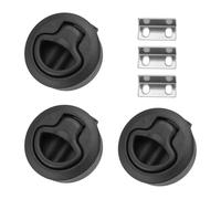 ECSiNG 3 Piezas Pestillo de extracción al RAS Diámetro del Orificio 61 mm Tamaño del Material aplicable 50 mm Grosor del Material 2-21 mm para RVs Cerradura de pestillo de Barco Negro