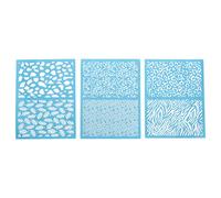 ECSiNG 3 Uds Plantilla de Serigrafía de Arcilla Plantillas de Serigrafía Accesorios de Plantillas de Serigrafía para Manualidades DIY 12x16cm