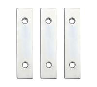ECSiNG 3 Unidades Placa Roscada M6 de Acero Galvanizado 80 X 18 Mm para Fijación de Tornillos