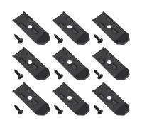 ECSiNG 30 correas de nivel de hoja de mesa, hebilla horizontal con tornillos, 42 x 16 mm para muebles, sujetadores de mesa, gabinetes (negro)