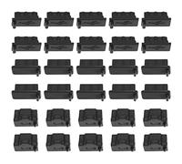 ECSiNG 30 Tapones Antipolvo universales de Silicona para Laptop, Conector RJ45 Hembra y Puerto HDMI Hembra y Puerto USB, Protector Antipolvo Negro