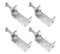 ECSiNG 4 abrazaderas en C resistentes de acero inoxidable 304 para carpintería abrazadera de fijación fija de 65 mm de ancho abrazadera de tigre para mejoras del hogar reparación de coche estilo 1
