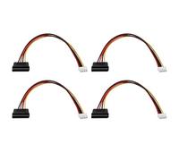 ECSiNG 4 cables de alimentación SATA hembra de 15 pines a 4 pines XH2.54 para discos duros de PC, unidades ópticas, 30 cm