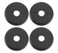 ECSiNG 4 Collares de Cubierta para Radiador de 16 Mm (70 Mm de Diámetro) para Decoración de Tubos de Pared de Radiador Color Negro