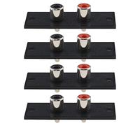 ECSiNG 4 Conectores RCA de 2 vías RCA Terminal Panel de Pared Placa de Entrada Phono Chassis Socket AV Conector de Audio Accesorios de Audio para el hogar