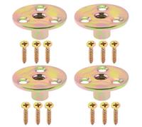 ECSiNG 4 juegos de herramientas métricas M8 para patas de muebles, 3 agujeros, placas de montaje para patas de muebles, en forma de T, tuerca de 3 agujeros para sofá, armario, silla, asientos de sofá