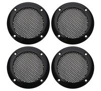 ECSiNG 4 piezas cubierta de altavoz de repuesto cubierta de parrilla de altavoz de coche cubierta de malla protectora de altavoz de acero laminado en frío tapa de parrilla de altavoz negro