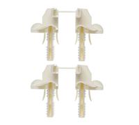 ECSiNG 4 Piezas de Persianas Enrollables Riel de Embudo Soportes para Persianas Enrollables Guías para Persianas Enrollables Accesorios para Persianas Enrollables de Repuesto Blanco
