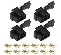 ECSiNG 4 Piezas H4 Conector de 3 Pines DJD031A-1 3 Pines H4 Soporte de Lámpara de Faro Conector Kit de Reparación de Zócalo con Terminales Accesorios de Repuesto de Soporte de Bombilla