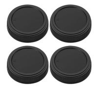 ECSiNG 4 Piezas Tapa Trasera de Lente Reemplazo Compatible con Olympus OM LentesCámaras Sin Espejo Lentes Cámaras Tapas Protectoras contra El Polvo Tapas Negras