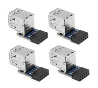 ECSiNG 4 unids 9 pines/10 Pines Placa Base Hembra a Doble USB 2.0 Adaptador Hembra convertidor Accesorios de computadora 2 unids Tipo A y 2 unids Tipo B
