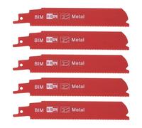 ECSiNG 5 Hojas de Sierra Recíproca de 6 Pulgadas Y 14/18 Dientes por Pulgada para Cortar Metales Como Cobre Aluminio Y Hierro