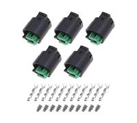 ECSiNG 5 Juegos de Conectores de Sensor de Temperatura de 2 Pines 1-967644-1 968405-1 Conectores Hembra de 2 Pines con Terminales Y Sellos Hembra Kit de Enchufe de Sensor de Conector Hembra