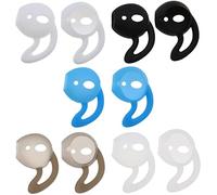 ECSiNG 5 Pares de Fundas de Ganchos para Los Oídos Almohadillas Antideslizantes de Silicona Antipérdida Compatible con AirPods 2 Y 1 Accesorios para Auriculares 5 Colores