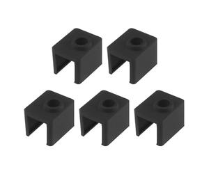 ECSiNG 5 Piezas Calcetines de Cubierta de Silicona para Bloque Calentador Compatible con Elegoo Neptune 4 Y 4 Pro Impresora 3D Extrusora Hotend Accesorios de Piezas 18,9x22,9x17,9mm Negro