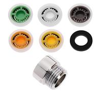 ECSiNG 5 unids reductor de flujo de ducha restrictor 5 diferentes flujos 6L 7L 8L 10L 12L con adaptador G1/2 cabezal de ducha ahorro de agua válvula ahorro de flujo de ducha