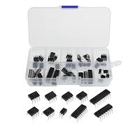ECSiNG 50 Piezas 10 Tipos Kit Surtido de Chips de Circuito Integrado Entrada Baja Voltaje LM324 LM358 LM386 LM393 UA741 NE5532 NE555 PC817 ULN2003 ULN2803 para Temporizador de Amplificador de Audio
