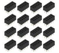 ECSiNG 50 piezas de 2 x 5 POS de 2,0 mm de paso hembra, orificio pasante para productos electrónicos, 9,8 x 4,3 mm