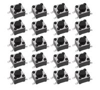 ECSiNG 50 Piezas de Mini Interruptores Táctiles de 4 Pines 12V 50mA para Productos Digitales Equipos de Fitness Cámaras de Vídeo 4,5 x 4,5 x 3,8 mm